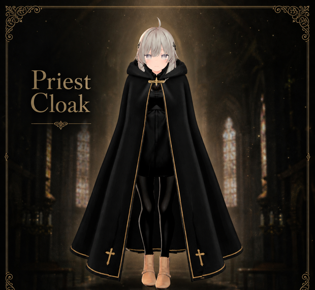  【複数アバター対応/3色展開】Priest Cloak｜司祭のマント