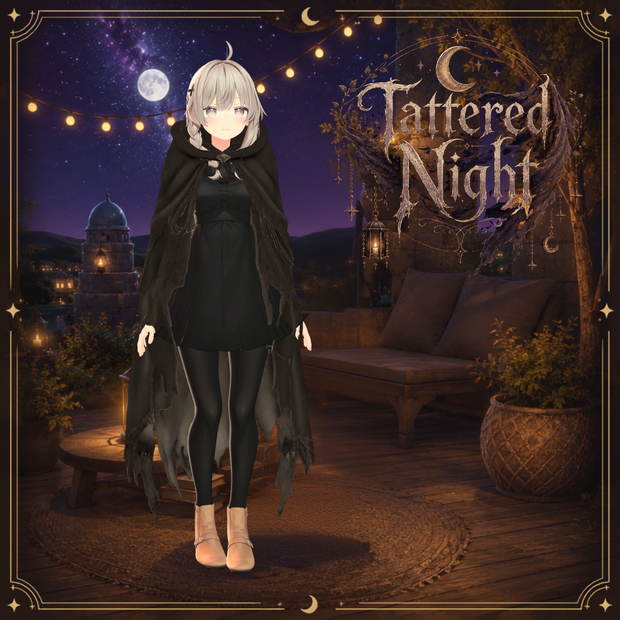 【複数アバター対応/4色展開】Tattered Cloak｜ほころびマント
