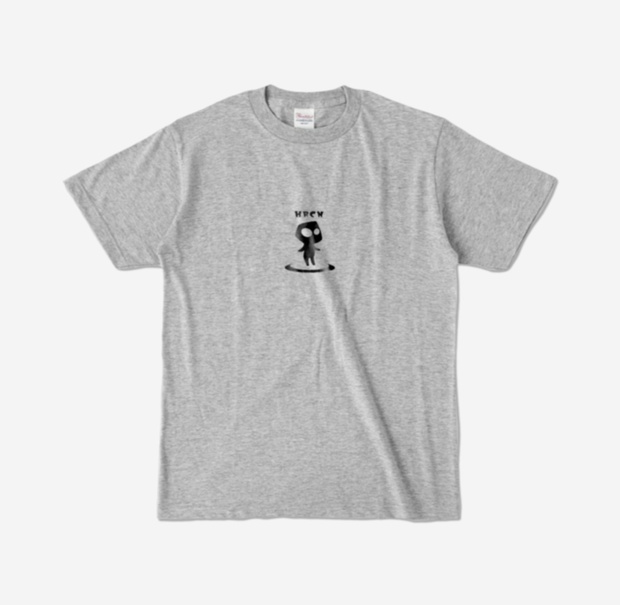 ハルちゃんシルクスクリーンTシャツ（灰色）