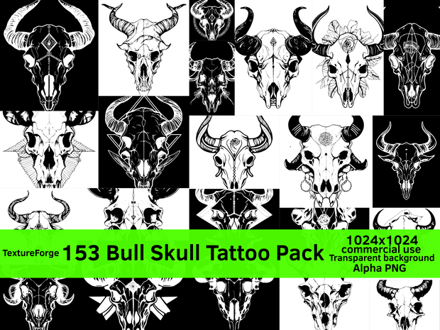 Bull Skull Tattoo