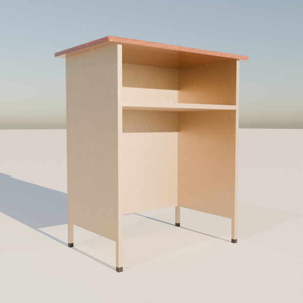 【3Dモデル】教卓と教壇