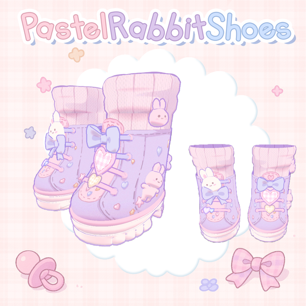 【まめひなた】PastelRabbitShoes