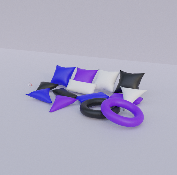 4x Vases + cushion VrChat