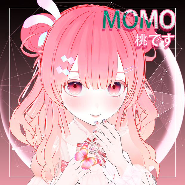[vrm/vroid/vrc]オリジナル3Dモデル "桃です"