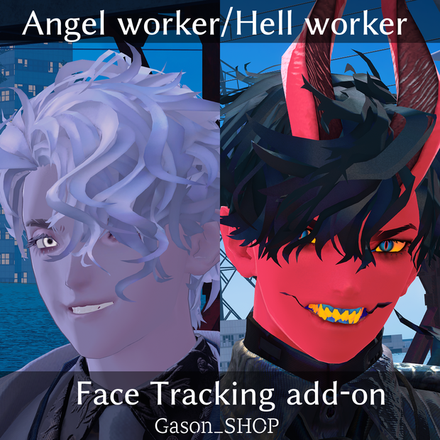 天使リーマン/悪魔リーマン顔トラアドオン<Angel worker/Hell worker Face Tracking add-on>
