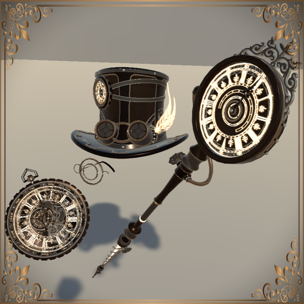 Steampunk watch set (スチームパンク時計セット)