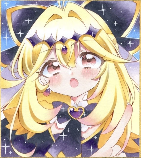 た*な様 手描きイラスト 名探偵プリキュア キュアアルカナ・シャドウ 原画 手描きイラスト 名探偵プリキュア キュアアルカナ・シャドウ