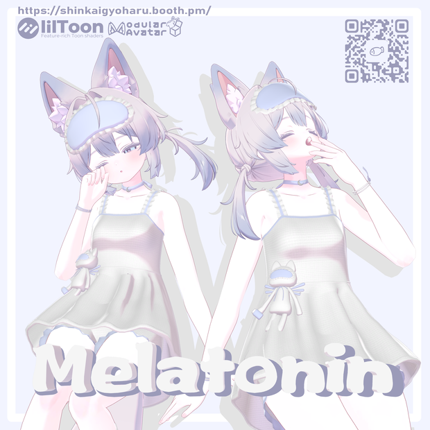 Melatonin negligee/メラトニン ネグリジェ🩵＜22アバター対応＞