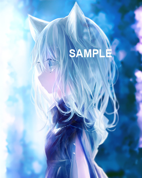 「淡い森の中の猫耳少女」ダウンロード商品