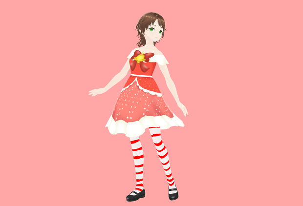 【Vroid】クリスマスワンピース2022【テクスチャ/カスタムアイテム】