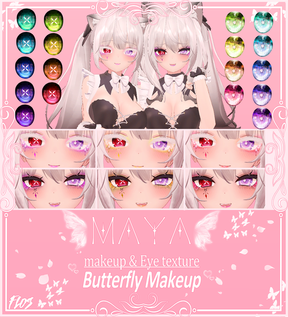 Maya Eye Texture & Butterfly makeup