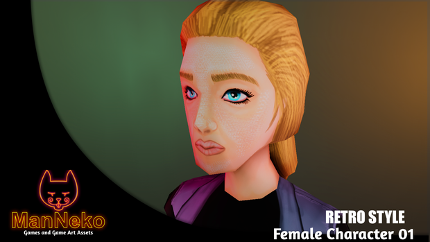 レトロスタイル – 女性キャラクター01 (Retro Style – Female Character 01 )