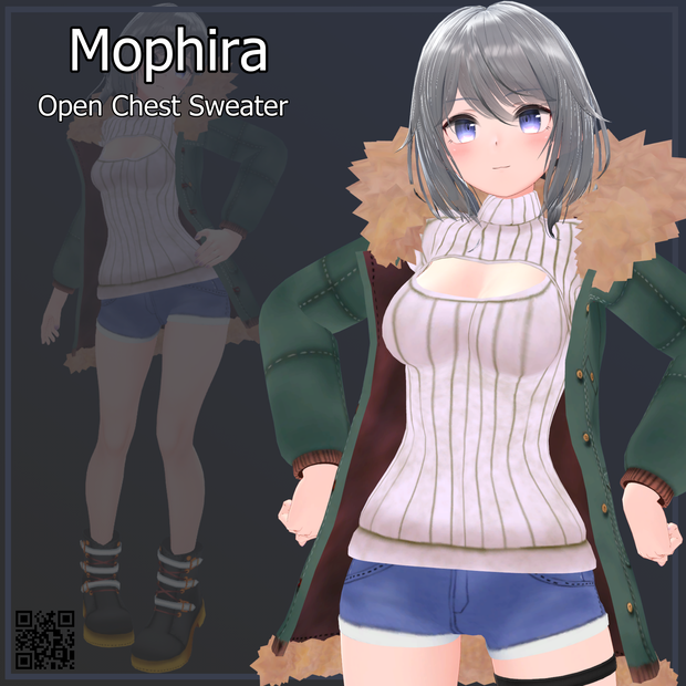 【モフィラ用】例のセーターB型 - Open-Chest Sweater - Mophira