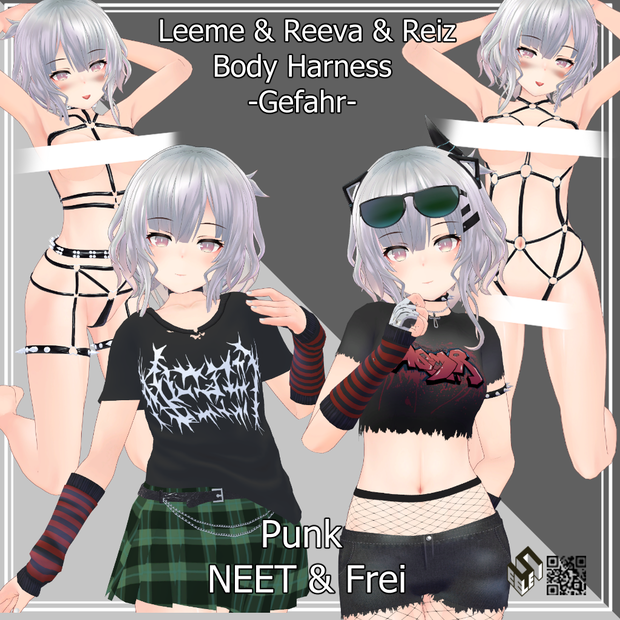 【リーメ&リーバ&レイズ用】パンク NEET/ パンク Frei/ ボディーハーネス/ ボディーハーネス『ゲファー』 - Body Harness『Gefahr』/ Body Harness/ Punk Frei/ Punk NEET - for Leeme&Reeva&Reiz