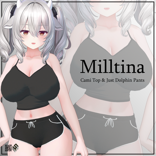 【ミルティナ用】ジャストドルフィンパンツ & キャミトップ - Just Dolphin Pants & Cami Top - For Milltina