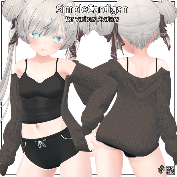 【16モデル対応】シンプルカーディガン  - Simple Cardigan For 16 Avatars