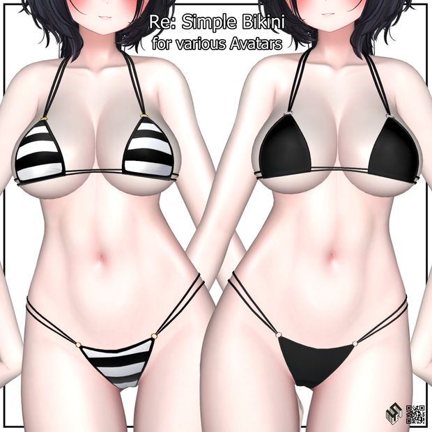 【14モデル対応】Reシンプルビキニ -  Re Simple Bikini For 14 Avatars