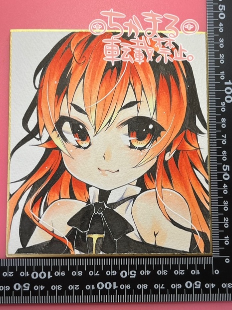 同人手描きイラスト 1/4色紙12×13.5cm 無職転生 エリス - まるむし