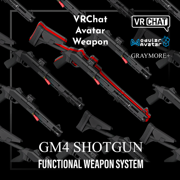 |3Dモデル|3D Model|Modular Avatar| GM4 Shotgun