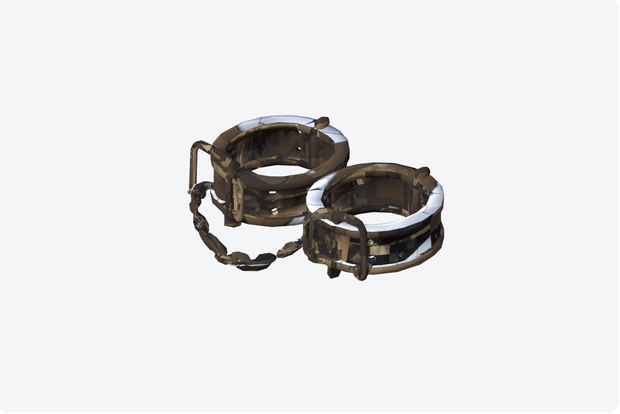 Rusty Handcuffs｜錆びついた手錠 3D アセット　ホラー 　ローポリ　fbx