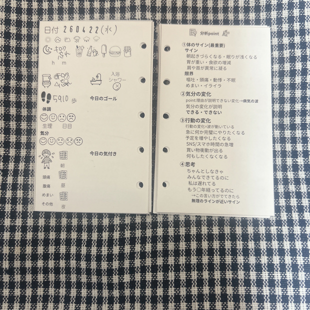     体調と気分の波を見える化する M5デイリー｜1日2ページ