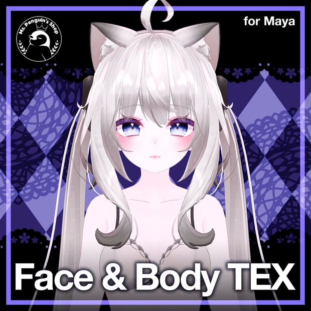 [Free] Face & Body texture for Maya / 顔とボディテクスチャー 【舞 