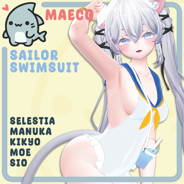 セーラー水着 Sailor Swimsuit [セレスティア Selestia, マヌカ Manuka, 桔梗 Kikyo, 萌 Moe, しお Sio]