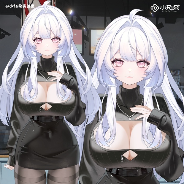【Vts】 Black Sweater dress