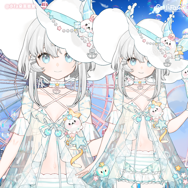 【Vts】【VTuber向け】【海盐泡泡·肆】Vtuberライブダイナミックな新着/バーチャルキャスターVTSダイナミックペンダント