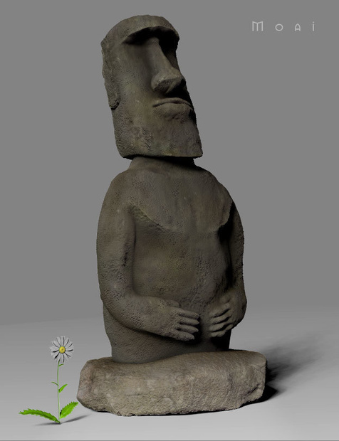 モアイ（ZBrush用3Dモデル）