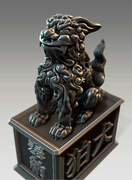 狛犬（ZBrush用3Dモデル）