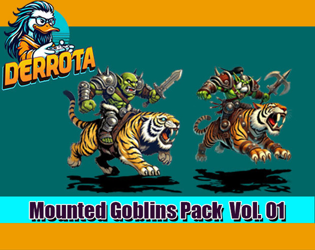 Mounted Goblins Pack Vol.01 RPG MAKER MV/MZ - マウントゴブリンパック Vol.01 RPGメーカー MV/MZ