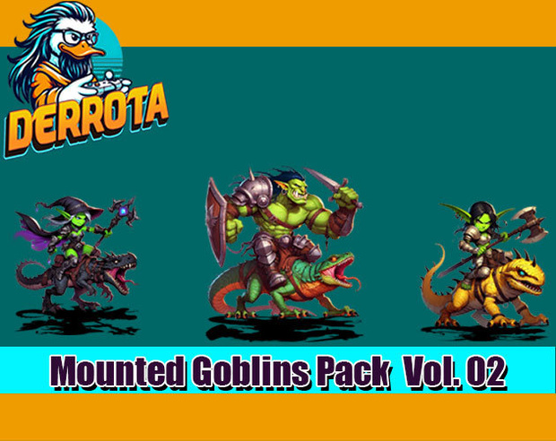 Mounted Goblins Pack Vol. 02 RPG MAKER MV/MZ マウントされたゴブリンパック Vol. 02 RPG MAKER MV/MZ