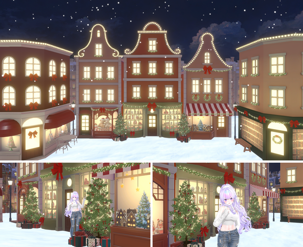 【Warudo(Pro/Standard)】Christmas Street / 크리스마스 거리 / クリスマスストリート