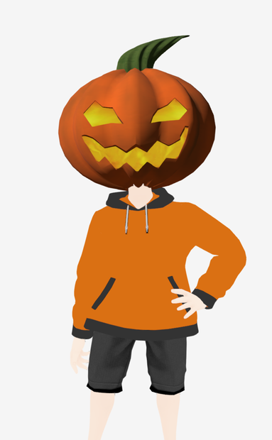 【cluster対応】カボチャ_ハロウィン（ＶＲＭ形式）
