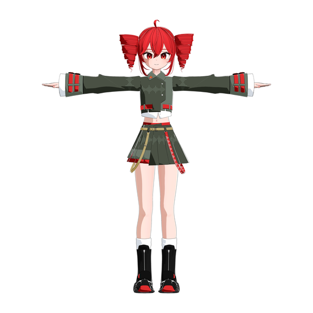 Voicepeak 重音テトKasane Teto 3D Model [Blender]