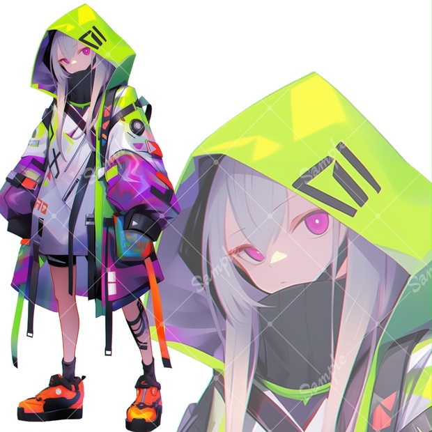 全身立ち絵素材37 未来的な女の子 - tachie - BOOTH