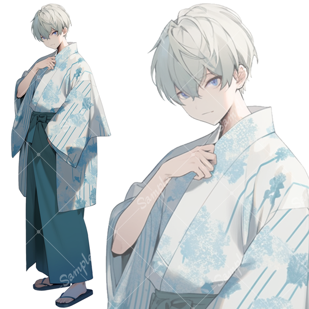 全身立ち絵素材187 浴衣 男の子