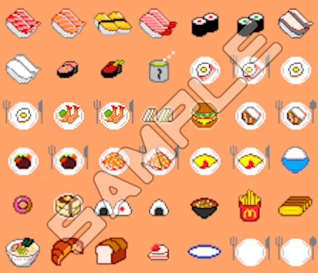 画像をダウンロード 食べ物 ドット絵 ドット絵 イラスト 食べ物