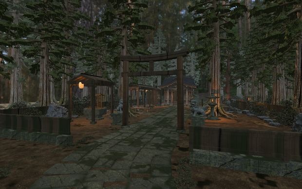 夢の神社｜祭りのあと 境内3D素材一式【Unity / FBX / GLB / Blender】