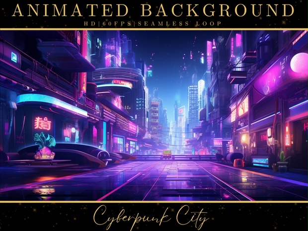 Cyberpunk Animated Vtuber Background for Stream Room, Futuristic Alley  Vtubers Background, Lofi Overlay, Twitch, Moving Wallpaper