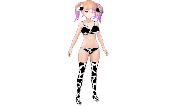 Cow Thigh highs and Lingerie, 5 Variants - 牛の太ももの高さとランジェリー、5つのバリエーション