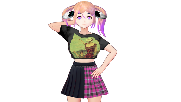 Vroid 50/50 Emo Skirt Edgy 20 Variants! - Vroid 50/50エモスカートエッジの効いた20バリエーション！