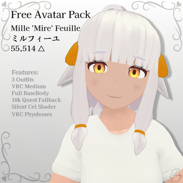 オリジナル3Dモデル「ミルフィーユ」（無料）/ Free Original 3D Model 「Mille 'Mire' Feuille」 