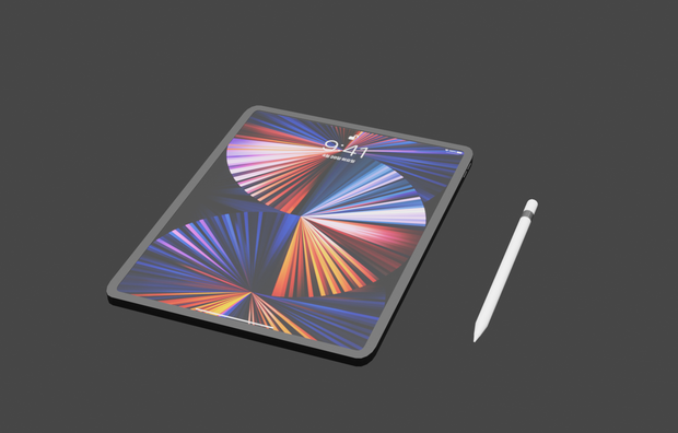 [3D model] ipad & apple pencil