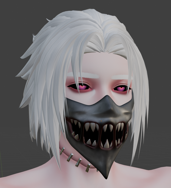 Ghost Smile Mask / Vrchat Asset