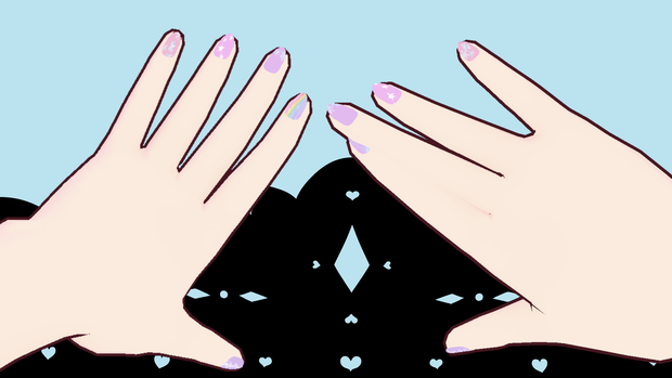 Fancy Pink Nail Art 【ネイルアート】ファンシーパステル　Vroid