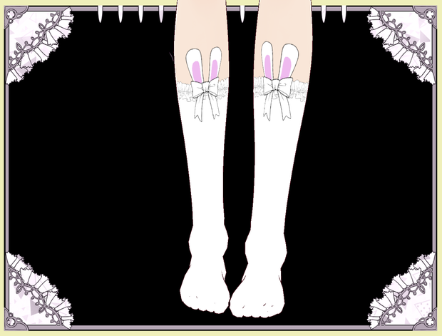 かわいい　アニマルソックス　Vroid