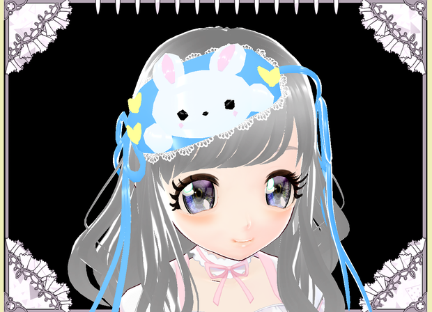 かわいいうさぎのアイマスク★アクセサリー４色　vroid カスタムアイテム