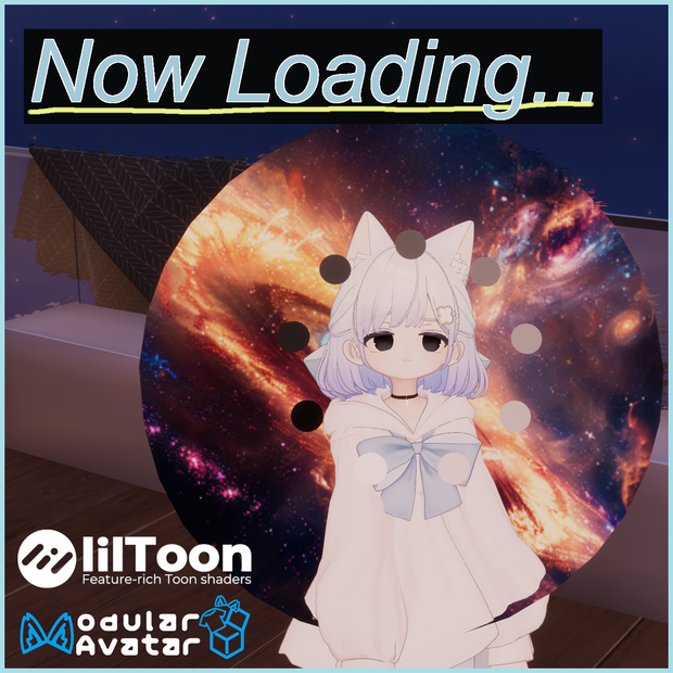 【VRChat想定】動く！Now Loading...ギミック【MA設定済み】